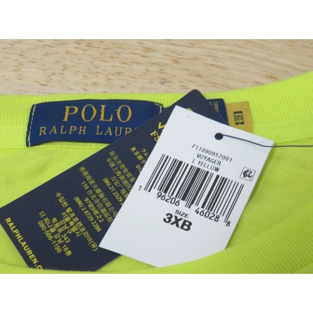 Polo Ralph Lauren‎ Mens Yellow Voyager Expedition Long Sleeve Shirt Size 3XB Big